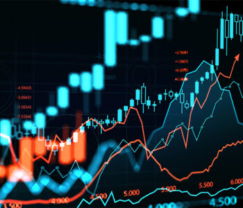 Imagem com gráficos que representam o desempenho de ações ou índices de mercado ao longo do tempo, com linhas indicando tendências e flutuações